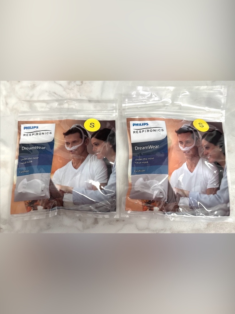 Philips Respironics DreamWear Under Nose Nasal Mask Cushion Small Lot of 2 NEW